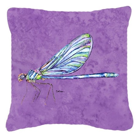 Carolines Treasures Carolines Treasures 8865PW1818 18 x 18 in. Dragonfly On Purple Indoor & Outdoor Fabric Decorative Pillow 8865PW1818
